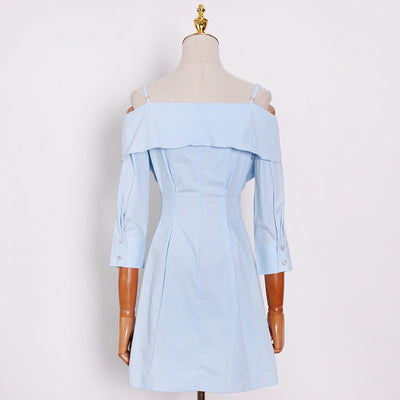 Off-shoulder Mini Dress in colors