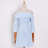 Off-shoulder Mini Dress in colors