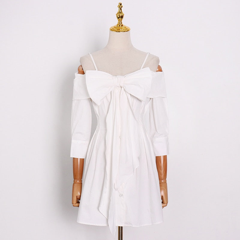 Off-shoulder Mini Dress in colors