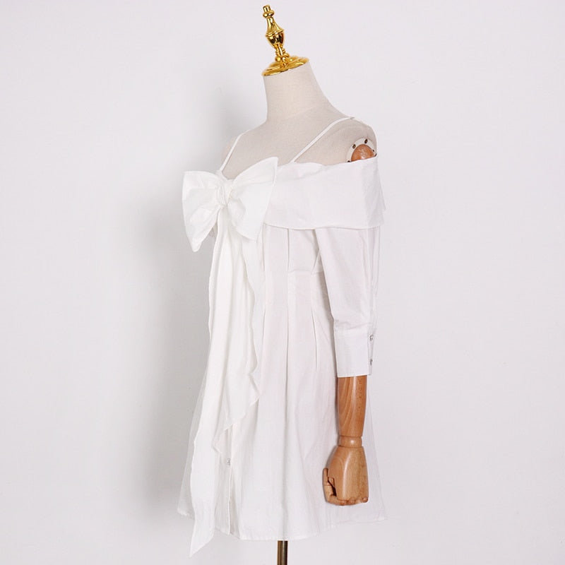 Off-shoulder Mini Dress in colors