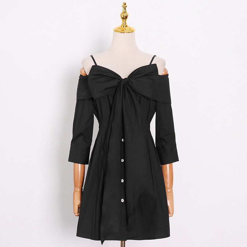 Off-shoulder Mini Dress in colors