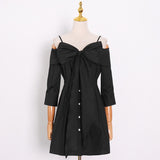 Off-shoulder Mini Dress in colors