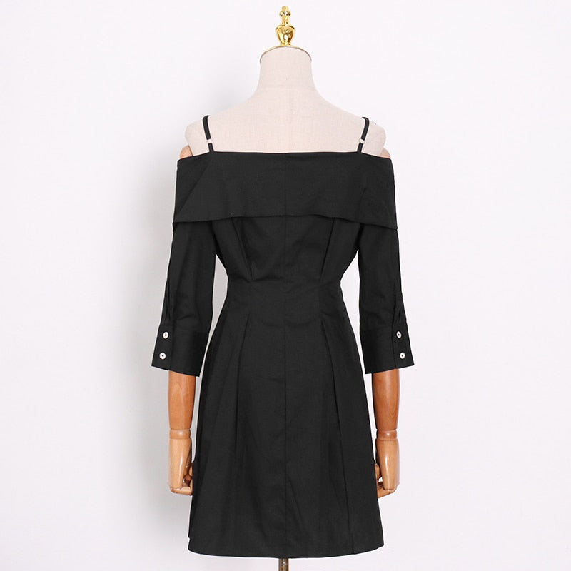 Off-shoulder Mini Dress in colors