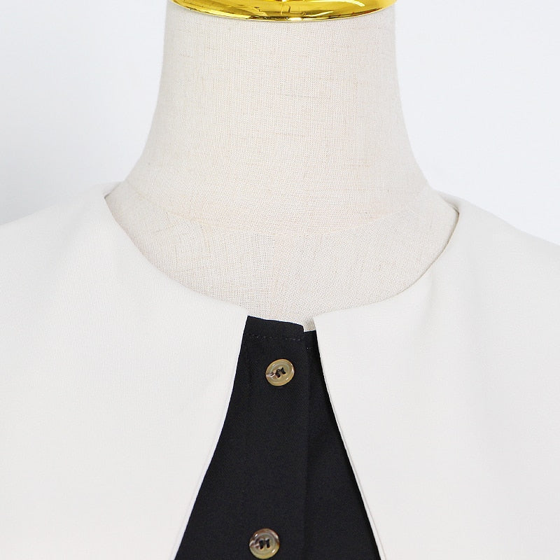 TILDA Wide Collar Button-Down Midi Dress in colors