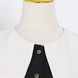 TILDA Wide Collar Button-Down Midi Dress in colors