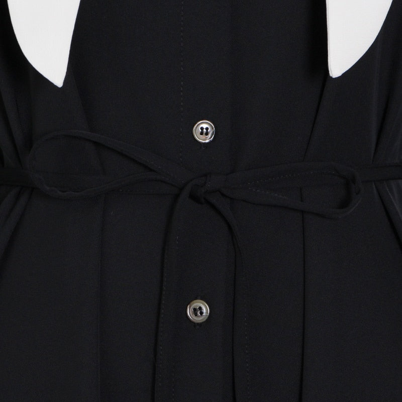 TILDA Wide Collar Button-Down Midi Dress in colors