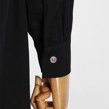 TILDA Wide Collar Button-Down Midi Dress in colors