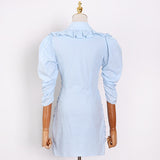KELLY Ruched and Ruffled Mini Dress in colors