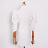 KELLY Ruched and Ruffled Mini Dress in colors