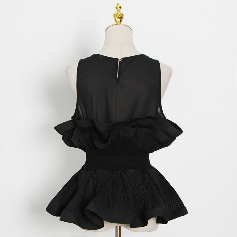 Ruffled Knit Shirt in colors