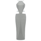 FARIDA Backless Straps Midi Dress