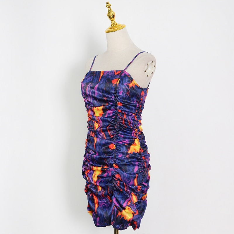 JAYA Shirred Mini Dress