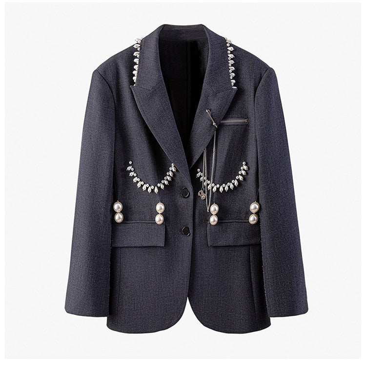Glam Up Notched Lapel Blazer