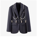 Glam Up Notched Lapel Blazer