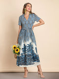 MATILDE Holiday Stripes Midi Dress