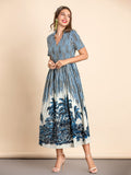 MATILDE Holiday Stripes Midi Dress