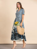 MATILDE Holiday Stripes Midi Dress