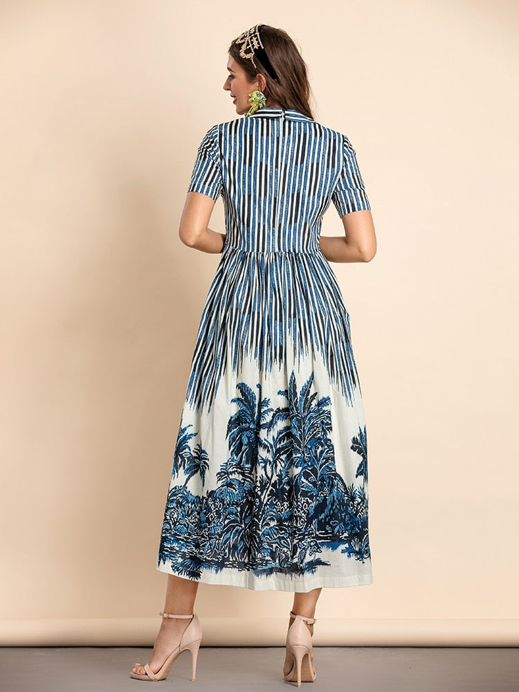 MATILDE Holiday Stripes Midi Dress