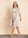 ILLONDRA Floral Print Flowy Midi Dress