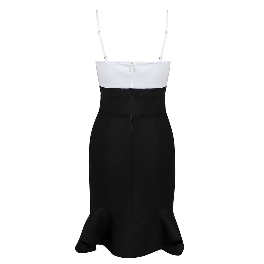 JULIENNE Color Block Belted Mini Dress