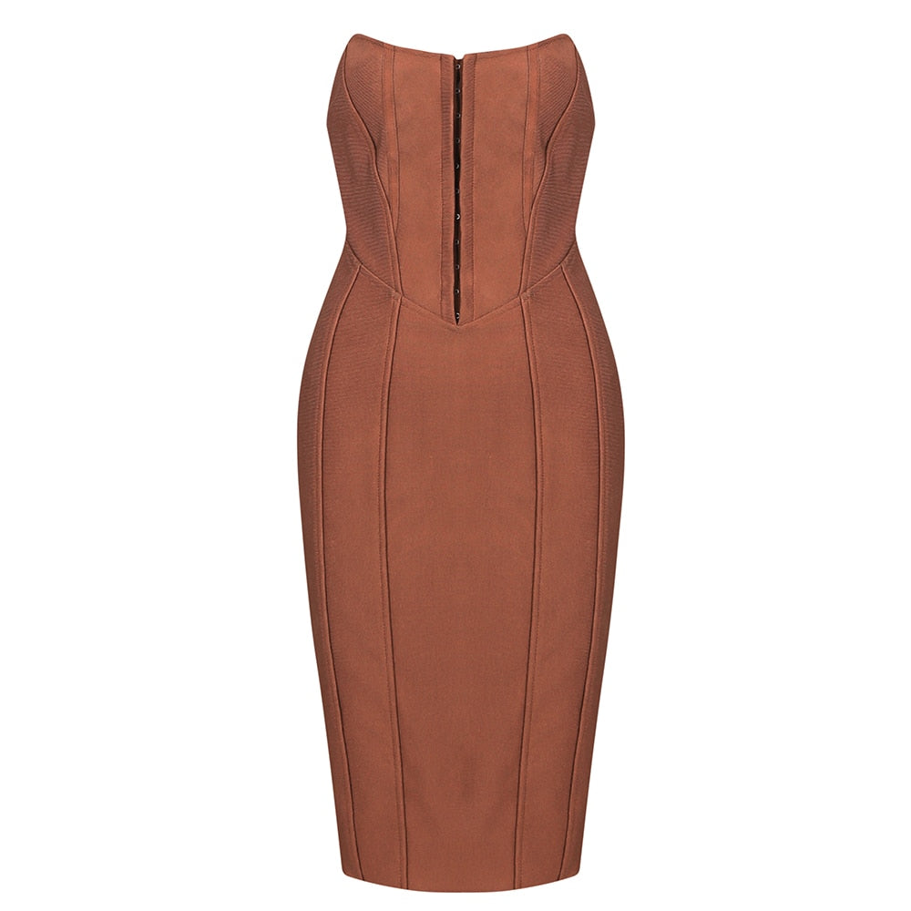 PAMELA Corset Midi Dress