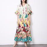 Garden Blooms Boho Maxi Dress