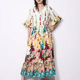 Garden Blooms Boho Maxi Dress