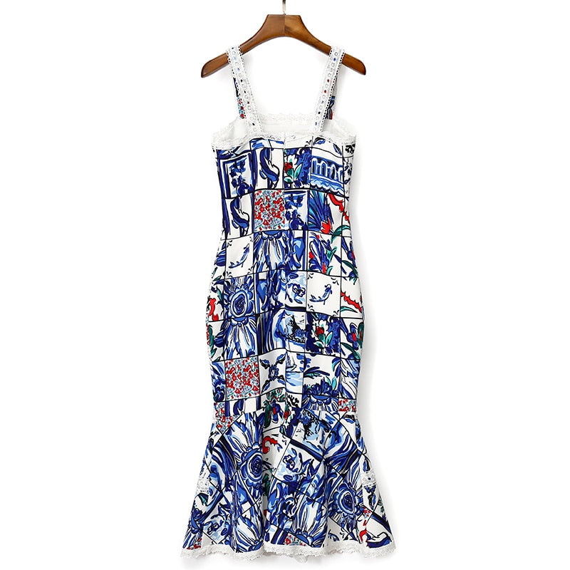 MAJOLICA Print Lace summer Dress