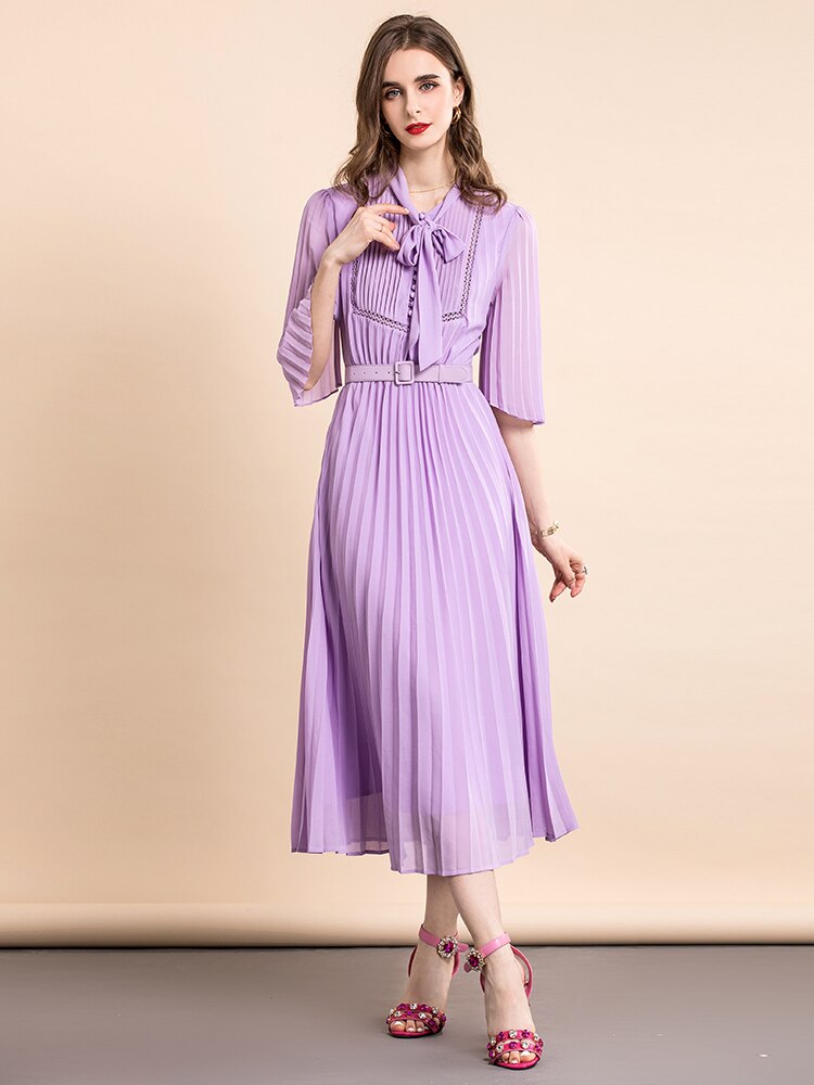 CARISSA Pleated Midi Dress