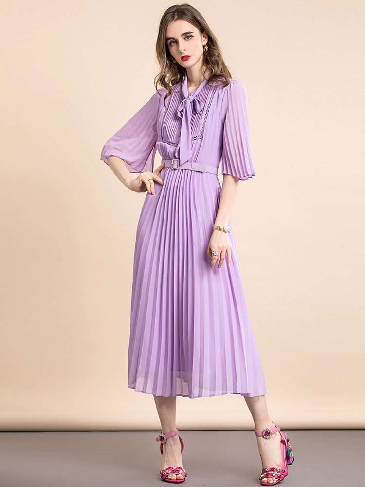 CARISSA Pleated Midi Dress