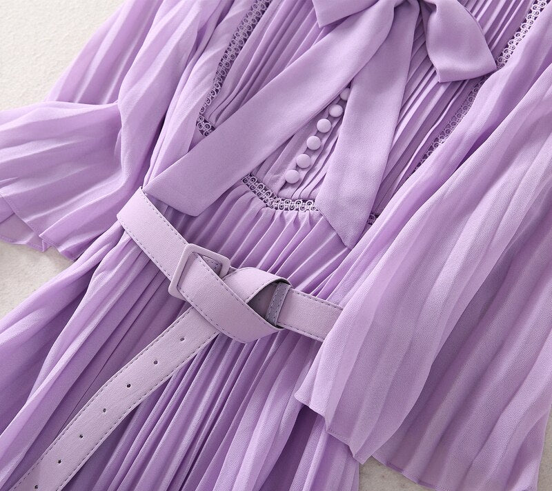 CARISSA Pleated Midi Dress