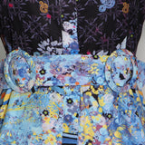 Printed Button-front Belted Mini Dress