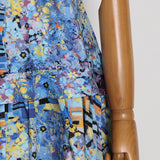 Printed Button-front Belted Mini Dress