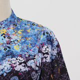 Printed Button-front Belted Mini Dress