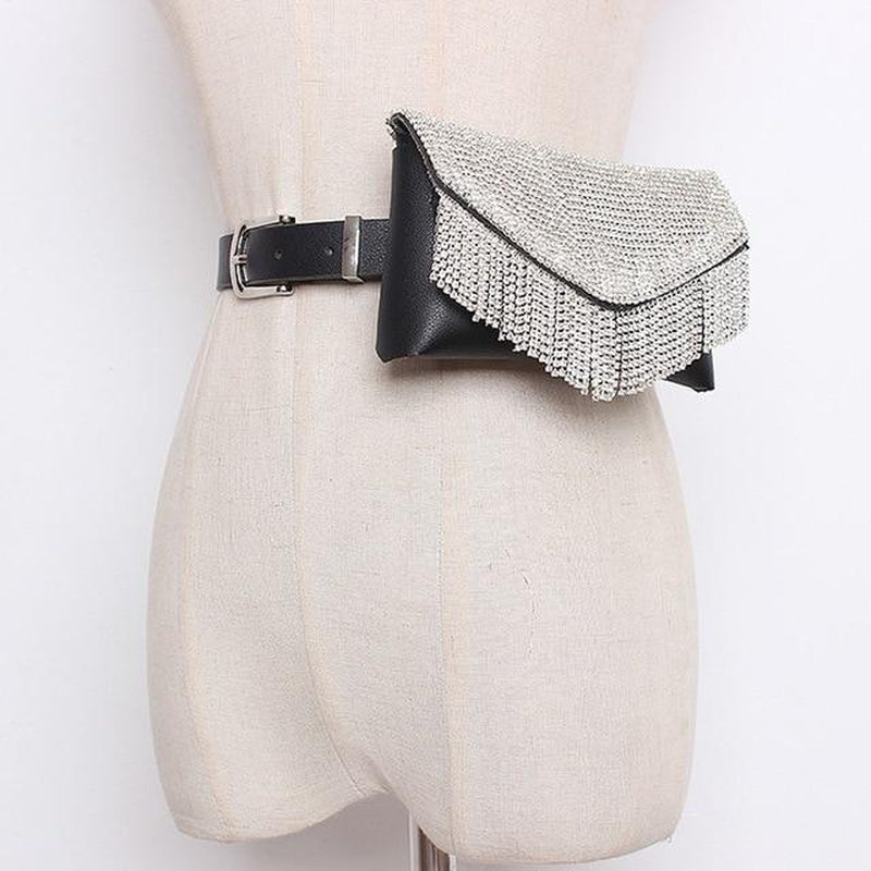 Tasseled belt purse accessory