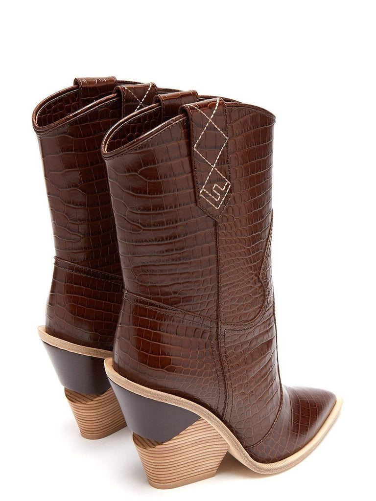 Serpensortia mid-calf boots in brown