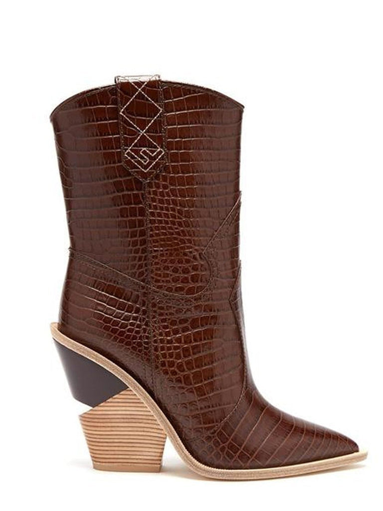 Serpensortia mid-calf boots in brown