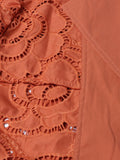 Lapeled eyelet light coat