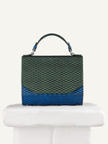 FJORD BLUE/GREEN BRAIDED Leather bag