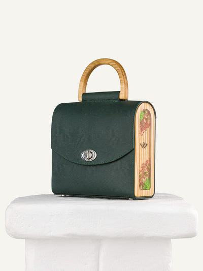 AURORA GREEN SAFFIANO Leather bag