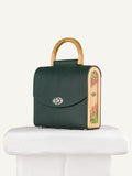 AURORA GREEN SAFFIANO Leather bag