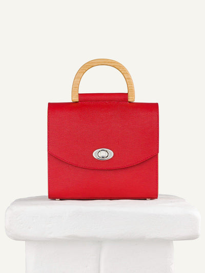 AURORA RED SAFFIANO Leather bag