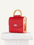 AURORA RED SAFFIANO Leather bag