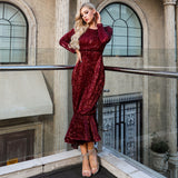SERENA sequinned mermaid gown