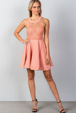 Stacy halter open back mini dress