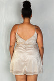 Spaghetti strap shimmery mini dress