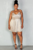 Spaghetti strap shimmery mini dress
