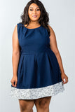 Destiny Flare navy mini dress