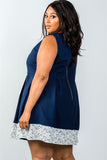 Destiny Flare navy mini dress