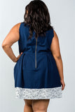 Destiny Flare navy mini dress